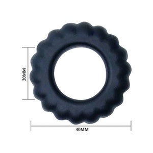 Baile – Cockring Titan noir, silicone Ø 2 cm