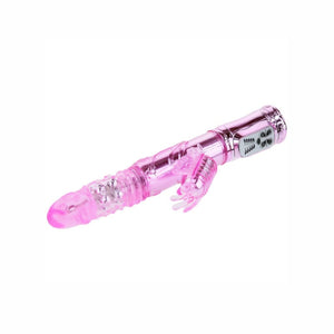 BAILE - RECHARGEABLE VIBRADOR WITH ROTACION AND ESTIMULATOR THROBBING BUTTERF