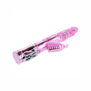 BAILE - RECHARGEABLE VIBRADOR WITH ROTACION AND ESTIMULATOR THROBBING BUTTERF