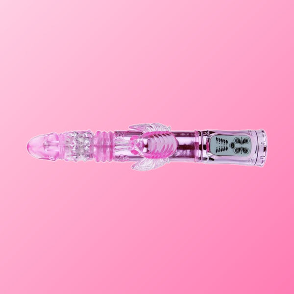 Baile – Vibrateur rechargeable avec stimulateur de papillon rotation et throbbing