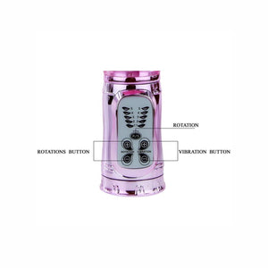 BAILE - RECHARGEABLE VIBRADOR WITH ROTACION AND ESTIMULATOR THROBBING BUTTERF