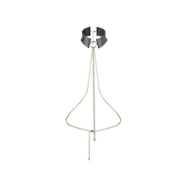 Bijoux – Désir Métallique, collier en maille métallisée noir