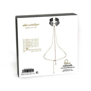 Bijoux – Désir Métallique, collier en maille métallisée noir