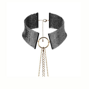 Bijoux – Désir Métallique, collier en maille métallisée noir