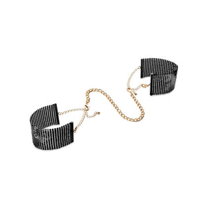 Bijoux – Désir métallique menottes en maille métal noir