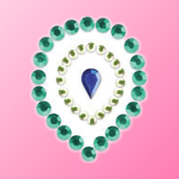 Bijoux Indiscrets – Flamboyant, parure de corps bleu & vert