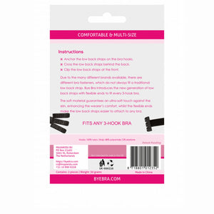Bye-Bra – Adaptateur de soutien-gorge à dos ouvert noir & blanc
