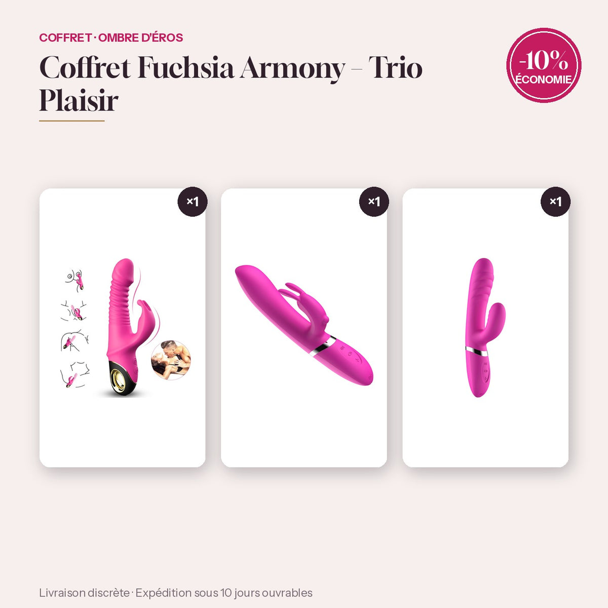 Coffret Fuchsia Armony – Trio Plaisir (-10%)