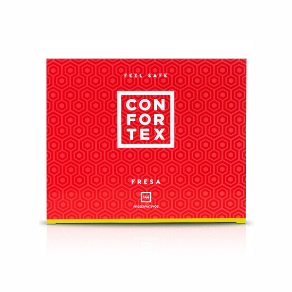 Confortex – Préservatifs Fraise, boîte de 144