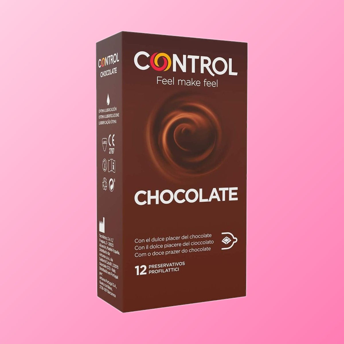 Control – Adapta, préservatifs saveur chocolat (boîte de 12)