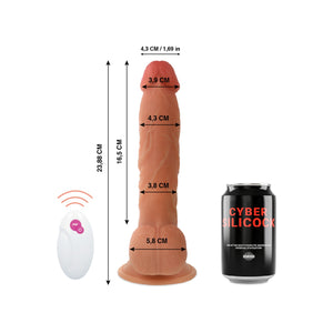 CYBER SILICOCK - REALISTICO CONTROLE AFSTANDSBEDIENING MR JOHN 23,88 CM -O- 4,3 CM