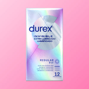 Durex – Invisible Extra Lubrifiés, boîte de 12 préservatifs