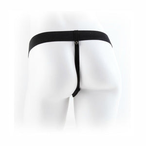 Fetish Fantasy Series – Gode-ceinture creux vibrant avec testicules, 27,9 cm chair