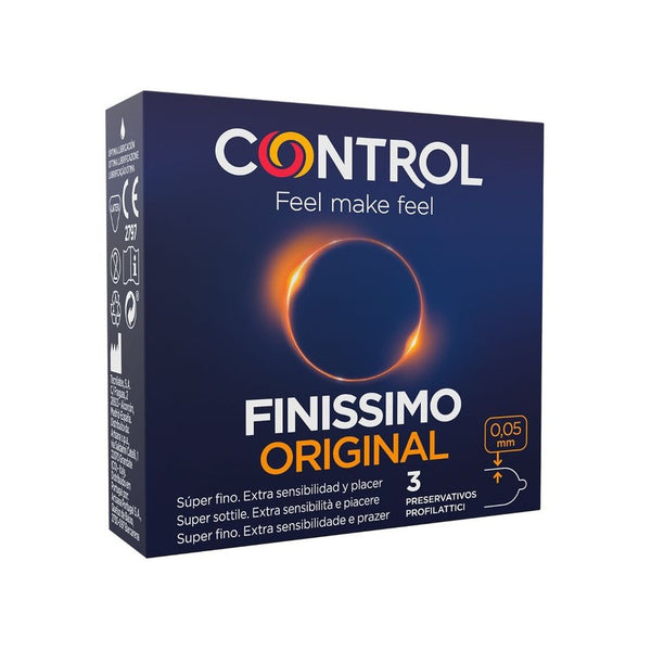 Control – Finissimo, préservatifs ultra-fins 54 mm (boîte de 3)