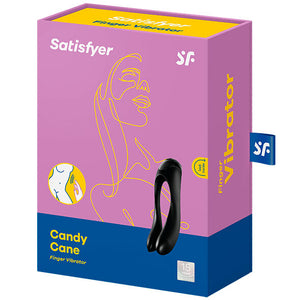 Satisfyer – Vibrateur doigts candy cane noir