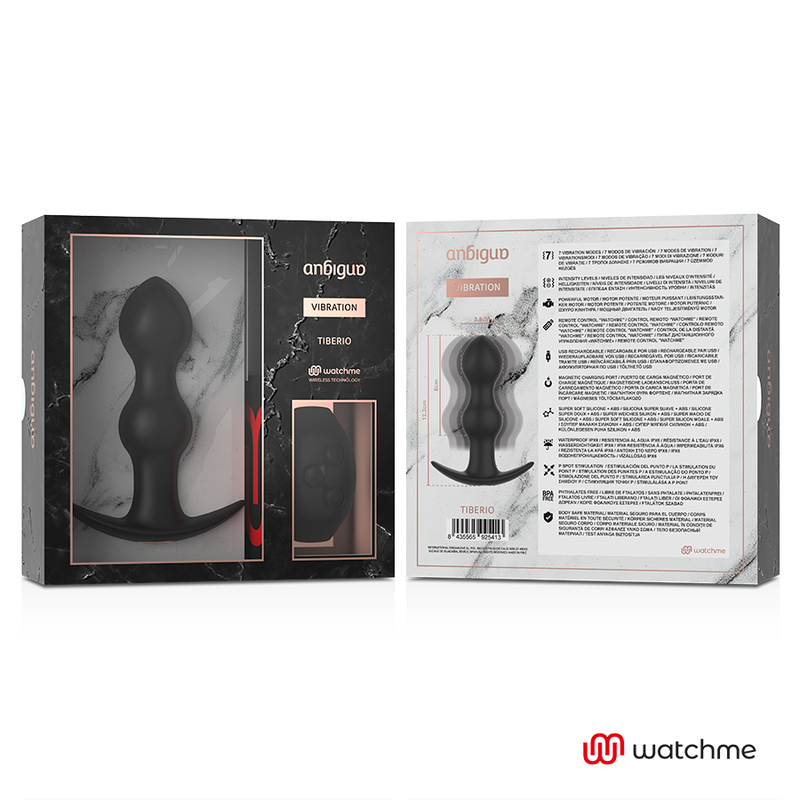 ANBIGUO - WATCHME CONTROL REMOTO PLUG ANAL VIBRADOR TIBERIO