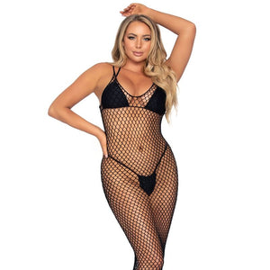 Leg Avenue – Robe maxi en filet torsadé taille unique blanc