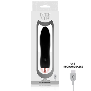 Dolce Vita – Vibrateur rechargeable quatre noir 7 vitesses