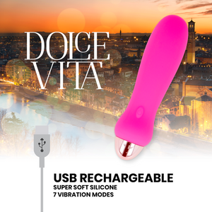 Dolce Vita – Vibrateur rechargeable cinq rose 7 vitesses