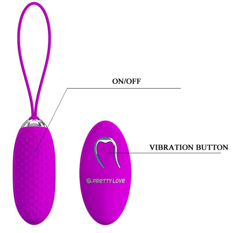 PRETTY LOVE - JOANNA HUEVO VIBRADOR CONTROLE AFSTANDSBEDIENING 12 MODOS