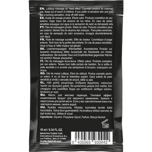 Coquette Chic Desire – Huile de massage kissable de poche avec sucette effet chaleur 10 ml