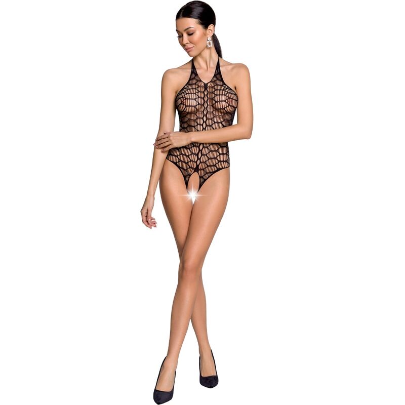 Passion – Femme bs087 bodystocking noir taille unique