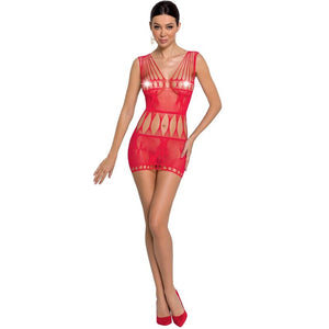 Passion – Femme bs090 bodystocking rouge taille unique