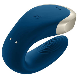 Satisfyer – Vibrateur double love luxury partner bleu