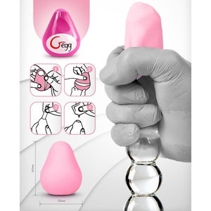 G-VIBE - HUEVO MASTURBADOR TEXTURADO REUTILIZABLE PINK