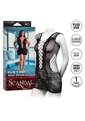 CalExotics – Robe peek-a-boo mini grande taille