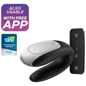 SATISFYER DOUBLE FUN CONNECT APP BLACK