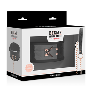 Begme – Black edition premium collier en cuir vegan