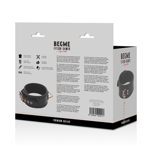 Begme – Black edition premium collier en cuir vegan