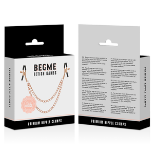 Begme – Black edition premium pinces à tétons avec chaîne