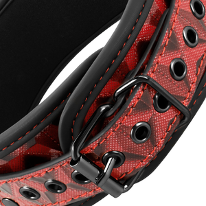 Begme – Collier édition rouge avec pinces télémon avec doublure en néoprène