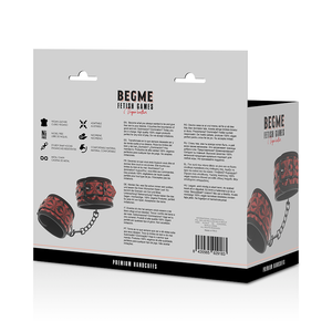 Begme – Menottes premium édition rouge avec doublure en néoprène