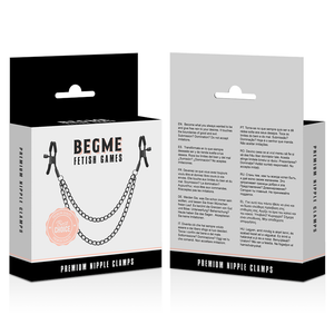 Begme – Pinces tamelon red edition avec chaîne