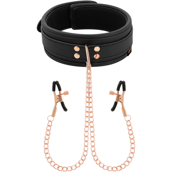 COQUETTE CHIC DESIRE - FANTASY COLLAR WITH PINZAS PEZONES WITH FORRO DE NEOPRENO