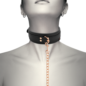 Coquette Chic Desire – Collier fantaisie en cuir végan avec bracelet et doublure en néoprène