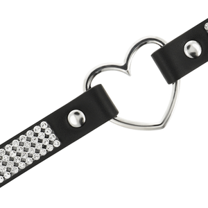 COQUETTE CHIC DESIRE – Choker en cuir vegan cœur