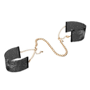 Bijoux – Désir métallique menottes en maille métal noir