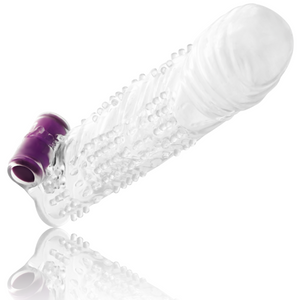 Ohmama – Gaine penis texturee avec balle vibrant
