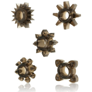 Ohmama – Lot de 5 anneaux testicules et pénis en silicone