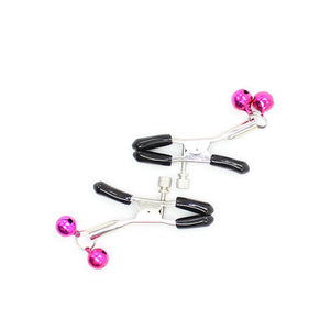 Ohmama Fetish – Pinces tétons avec cloche rose