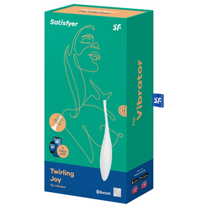 Satisfyer – Vibrateur pointe de clit twirling joy blanc