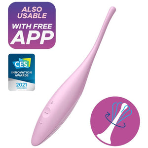 Satisfyer – Vibrateur pointe de clit twirling joy rose