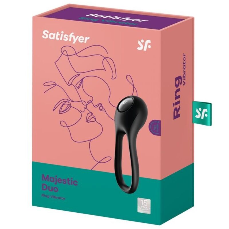 SATISFYER - MAJESTISCH DUO ANILLO VIBRADOR NEGRO