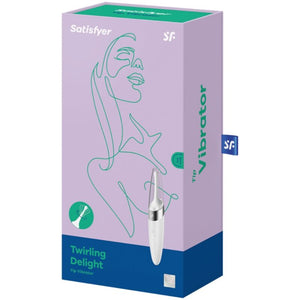 Satisfyer – Vibrateur pointe de clit twirling delight blanc
