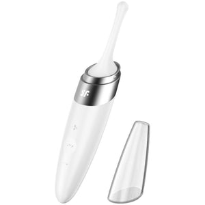 Satisfyer – Vibrateur pointe de clit twirling delight blanc