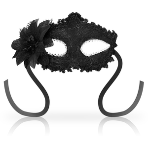 Ohmama – Masques antizaz fleur côté style vénitien - noir